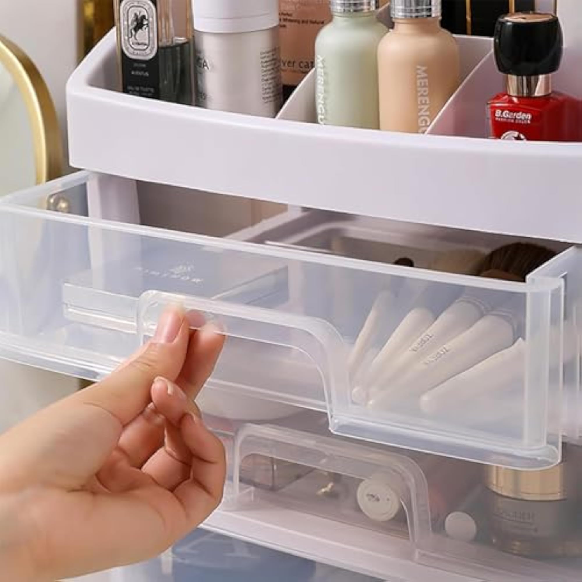 Large Capacity 3-Layer Makeup Organizer